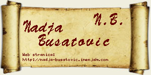 Nadja Bušatović vizit kartica